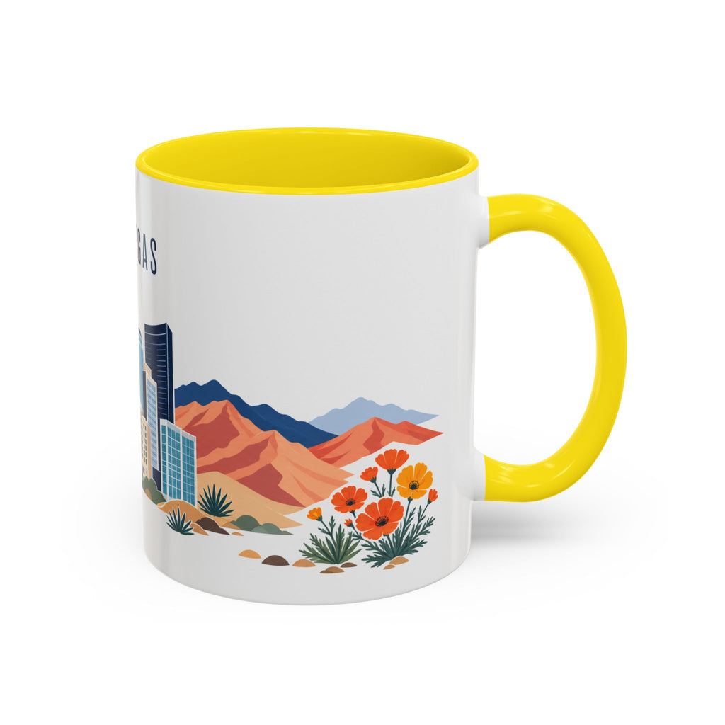 Las Vegas Coffee Mug | United States Travel Souvenir | Porcelain Decal City Gift | 11oz 15oz Accent Mug