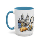 Quito Coffee Mug | Ecuador Travel Souvenir | Vintage Illustrated City Gift | 11 oz 15 oz Accent Mug