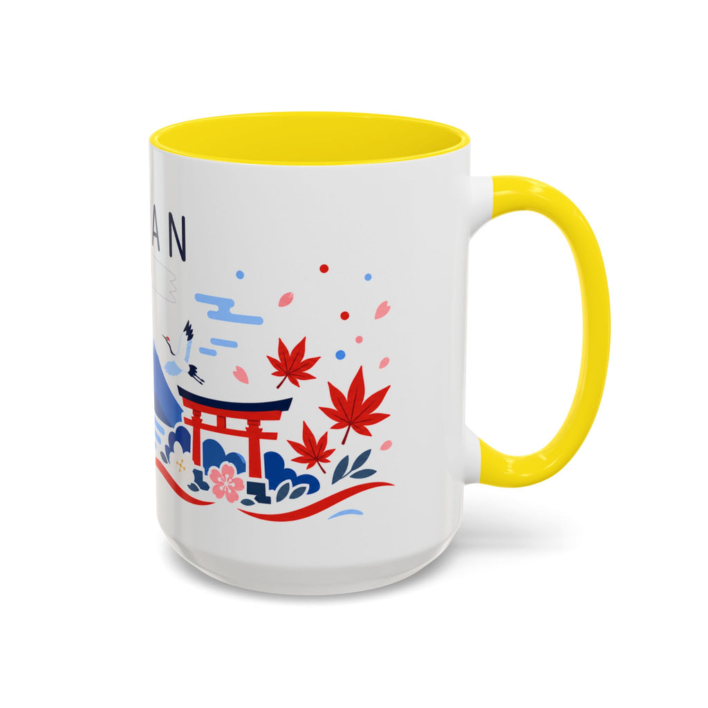 Japan Coffee Mug | Travel Souvenir Accent Mug | Country Gift Ceramic Cup 11oz 15oz