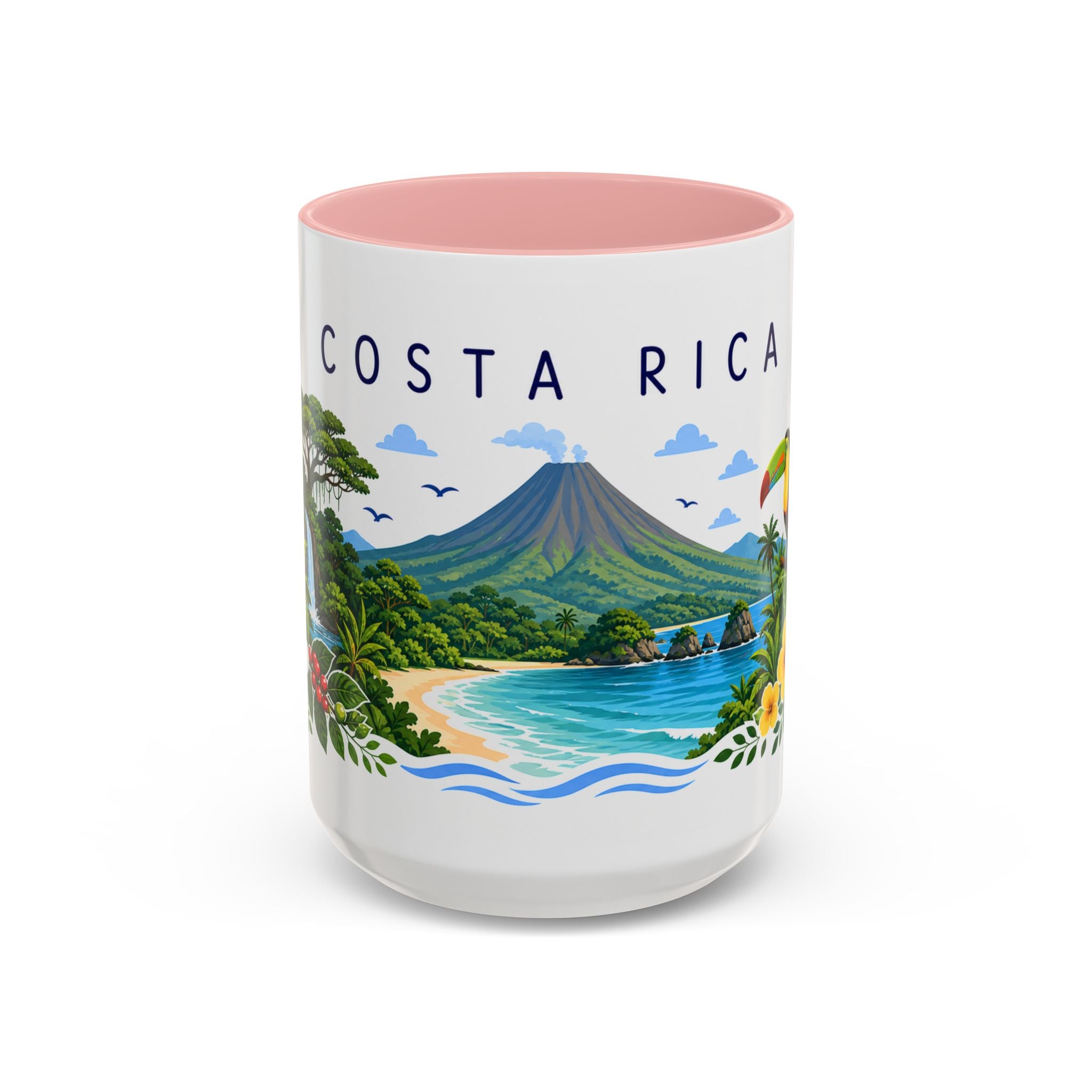Costa Rica Coffee Mug | Travel Souvenir Accent Mug | Place Gift Ceramic Cup 11oz 15oz