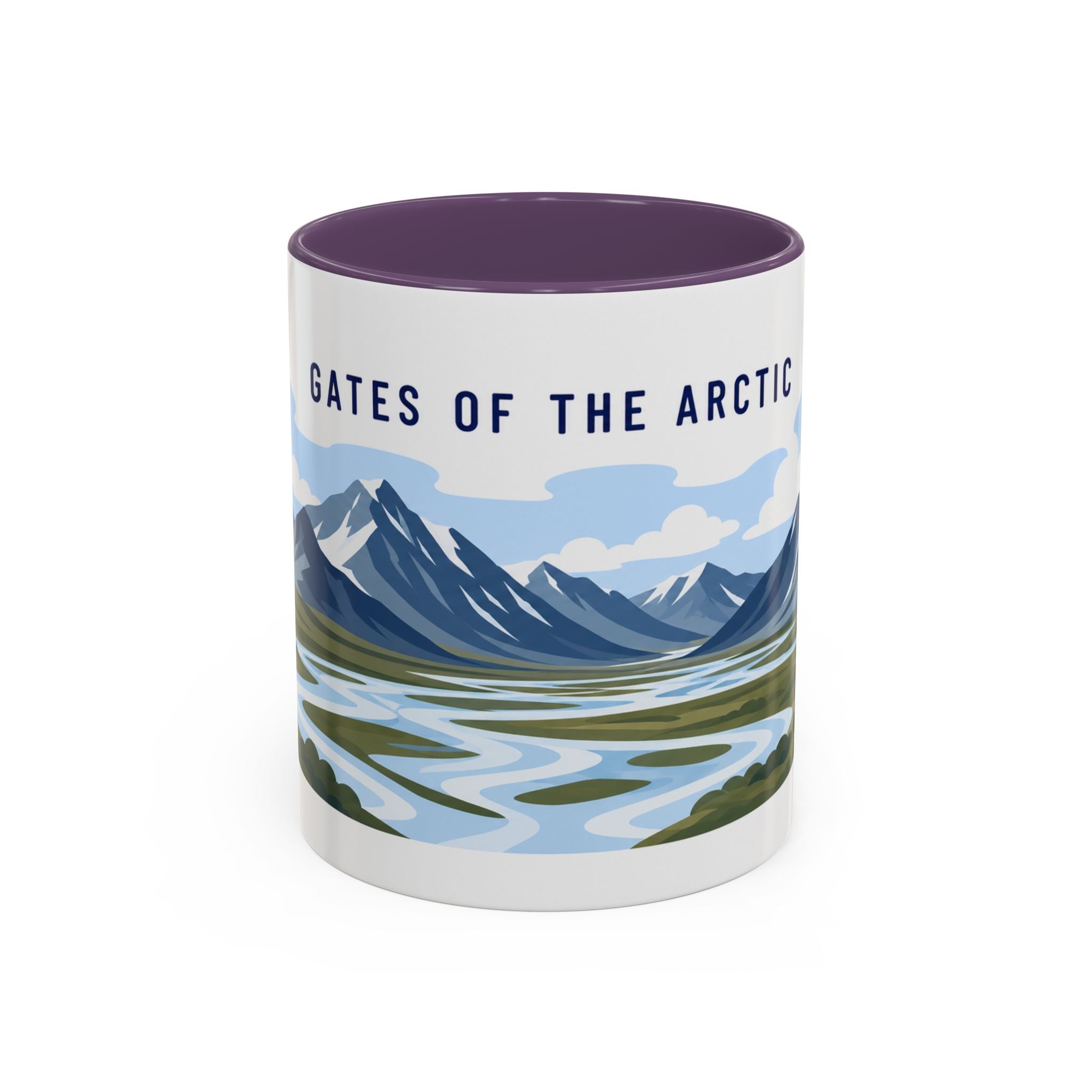 Gates of the Arctic National Park Coffee Mug | Solid Color Block Park Souvenir | 11oz 15oz Accent Mug