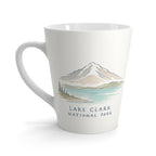 Lake Clark National Park Latte Mug | Pastel Watercolor Nature Coffee Cup | 12 oz Travel Souvenir Gift