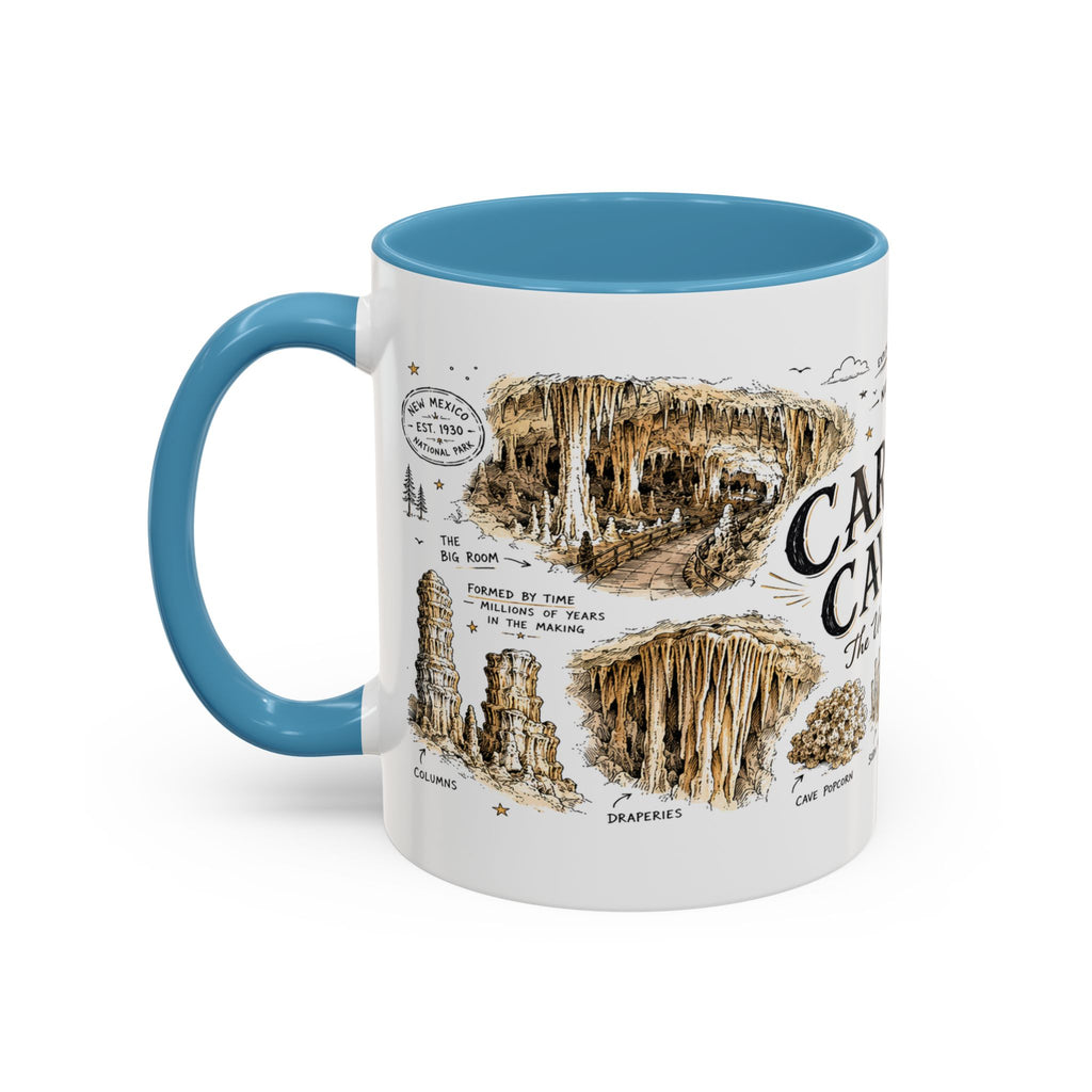 Carlsbad Caverns National Park Coffee Mug | New Mexico Cave Exploration Bat Gift | Accent Color Ceramic 11oz 15oz