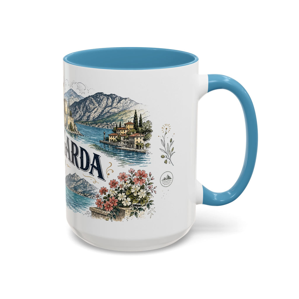 Lake Garda Mug, Italy Travel Souvenir, Bucket List Gift, Accent Ceramic Coffee Mug 11oz 15oz
