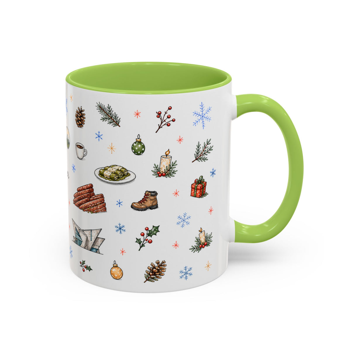 Denver Christmas Mug | Watercolor City Souvenir, Holiday Travel Gift (11oz/15oz)