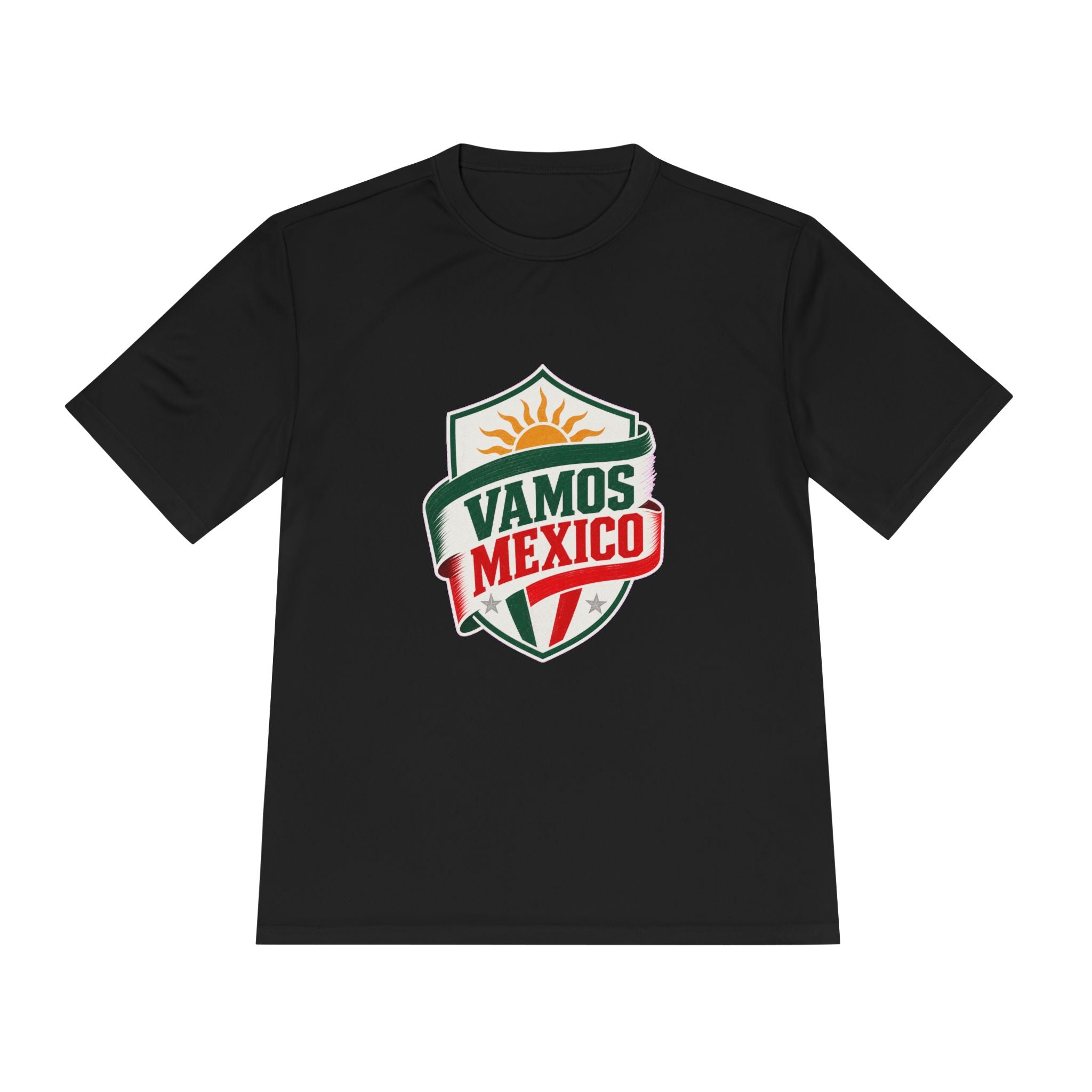 Vamos Mexico Soccer Fan Tee, Moisture Wicking Sport Shirt