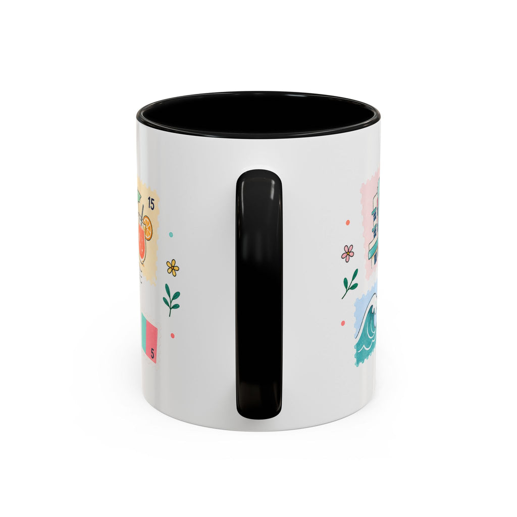 Miami Coffee Mug | Postage Stamp Collage Mug | Travel Souvenir Accent Cup 11oz 15oz