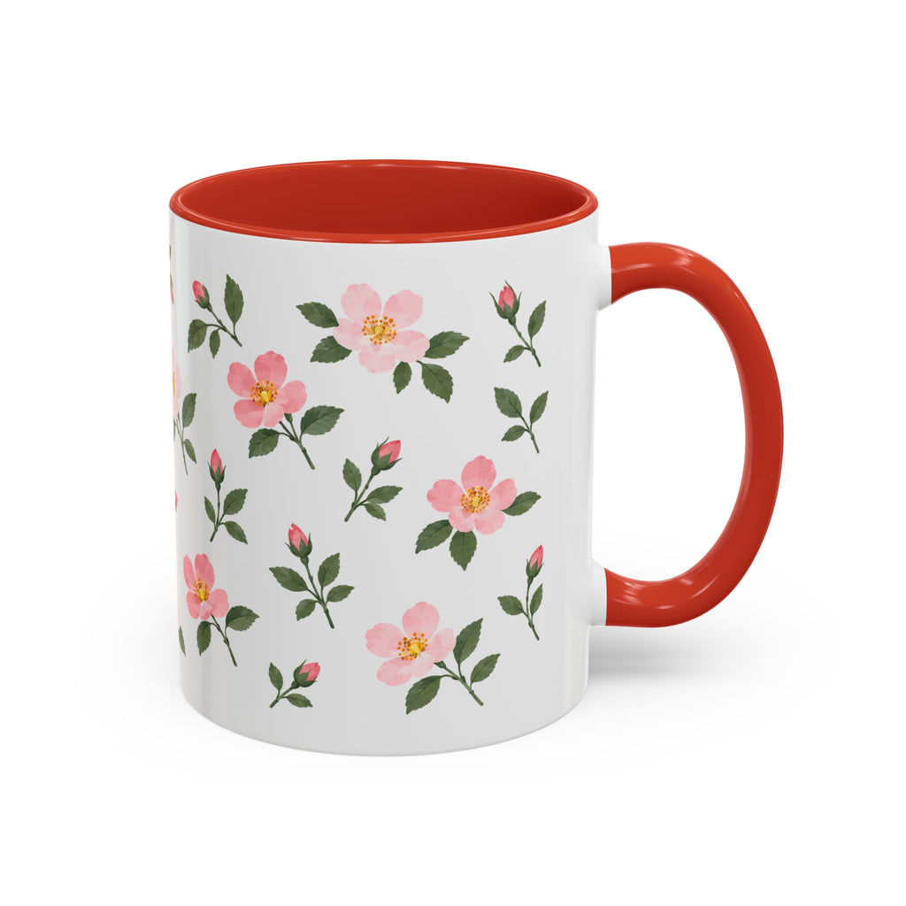 Iowa Wild Rose Mug, State Flower Floral Coffee Cup, 11oz Botanical Gift