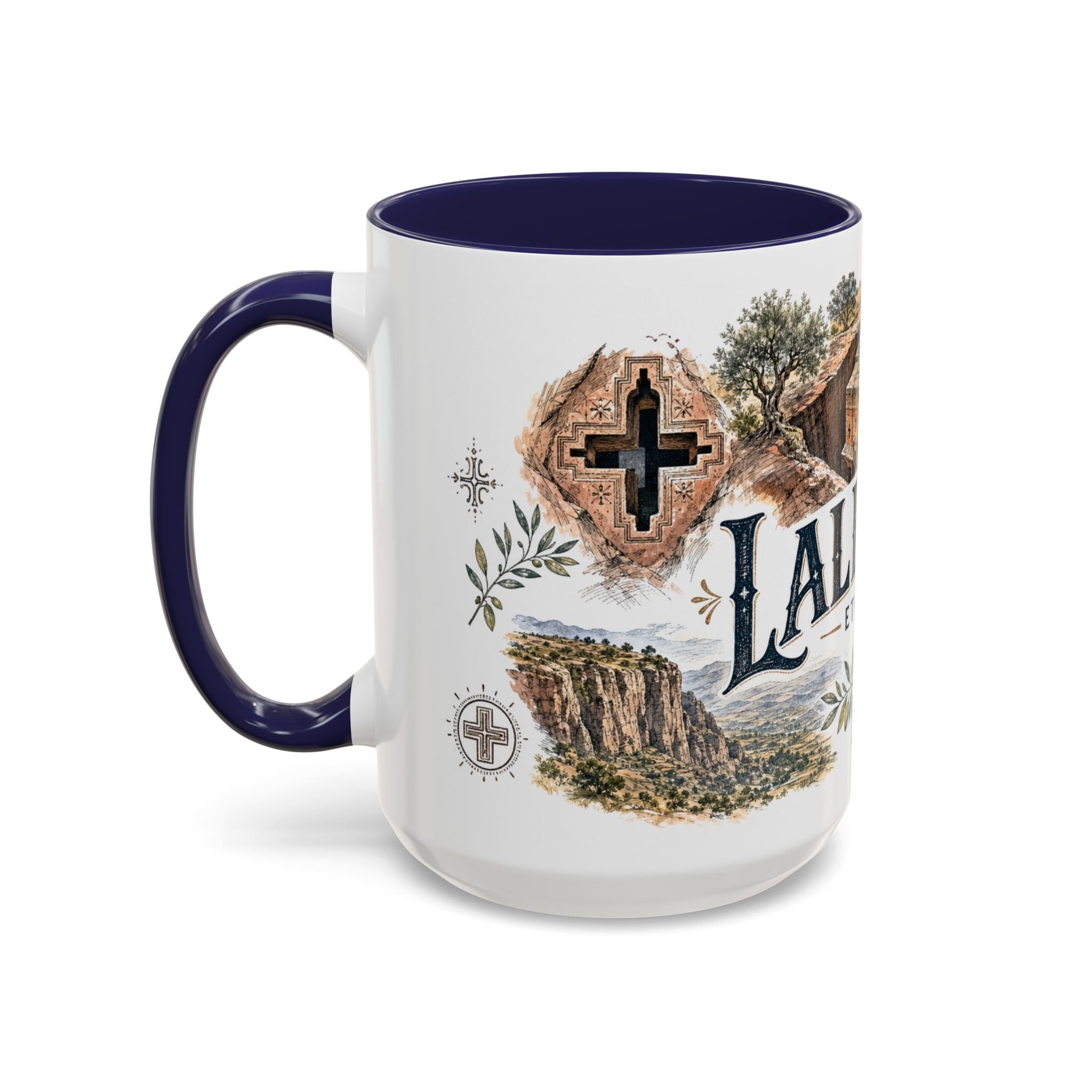 Lalibela Mug, Ethiopia Travel Souvenir, Bucket List Gift, Accent Ceramic Coffee Mug 11oz 15oz