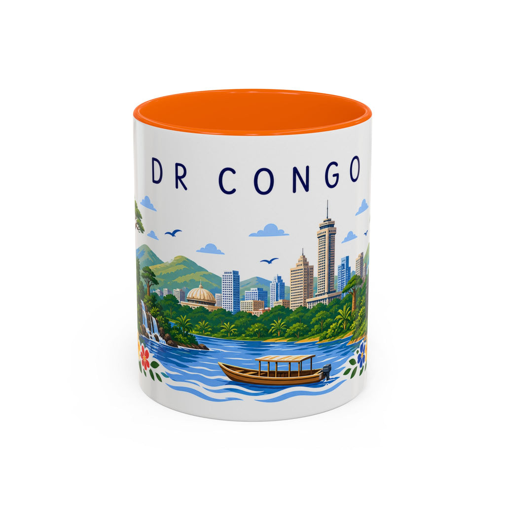 DR Congo Coffee Mug | Travel Souvenir Accent Mug | Place Gift Ceramic Cup 11oz 15oz