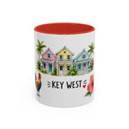 Key West Illustrated Travel Mug | City Souvenir Accent Coffee Mug | 11oz 15oz Ceramic Cup