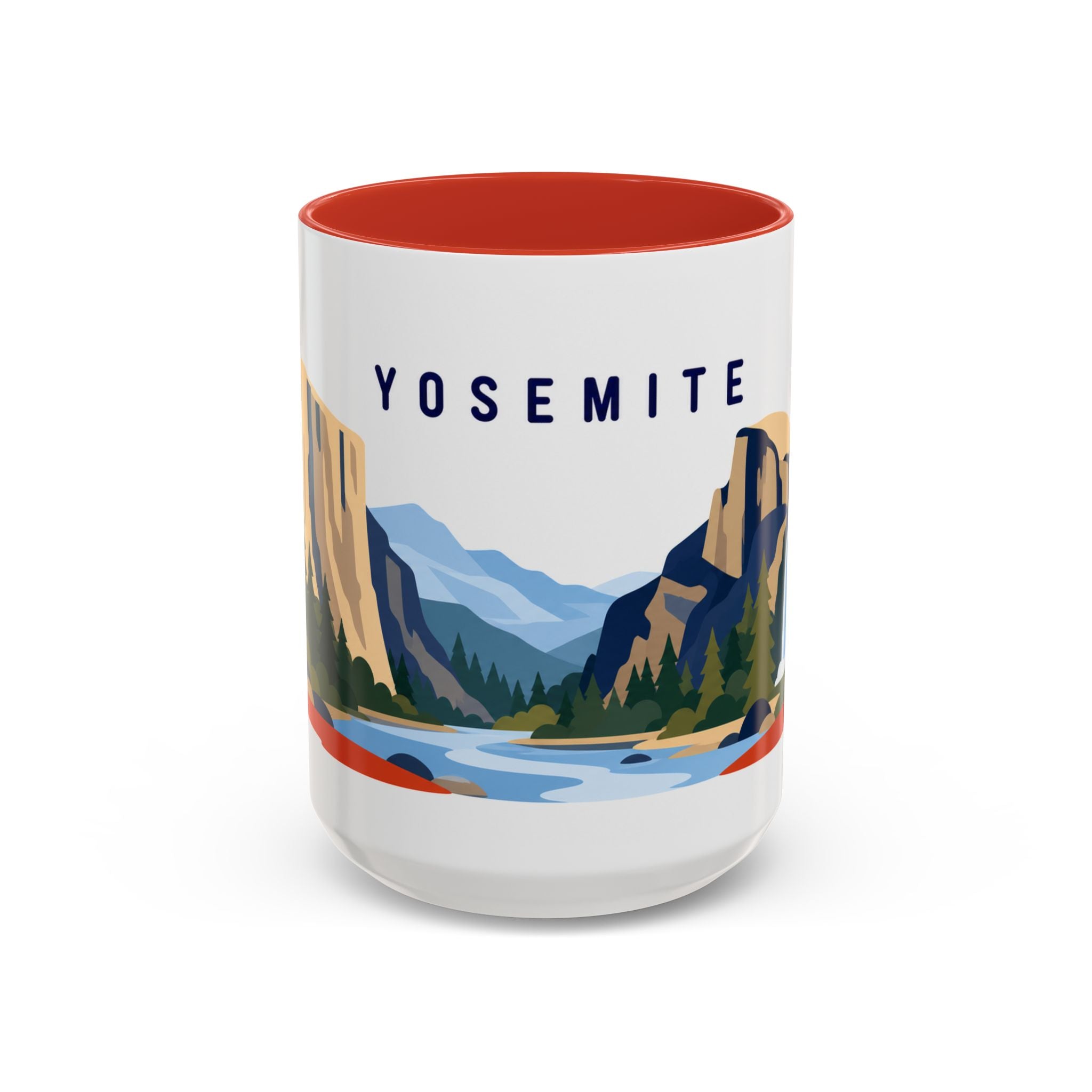 Yosemite Coffee Mug | Travel Destination Souvenir Gift | Accent Color Ceramic 11oz 15oz