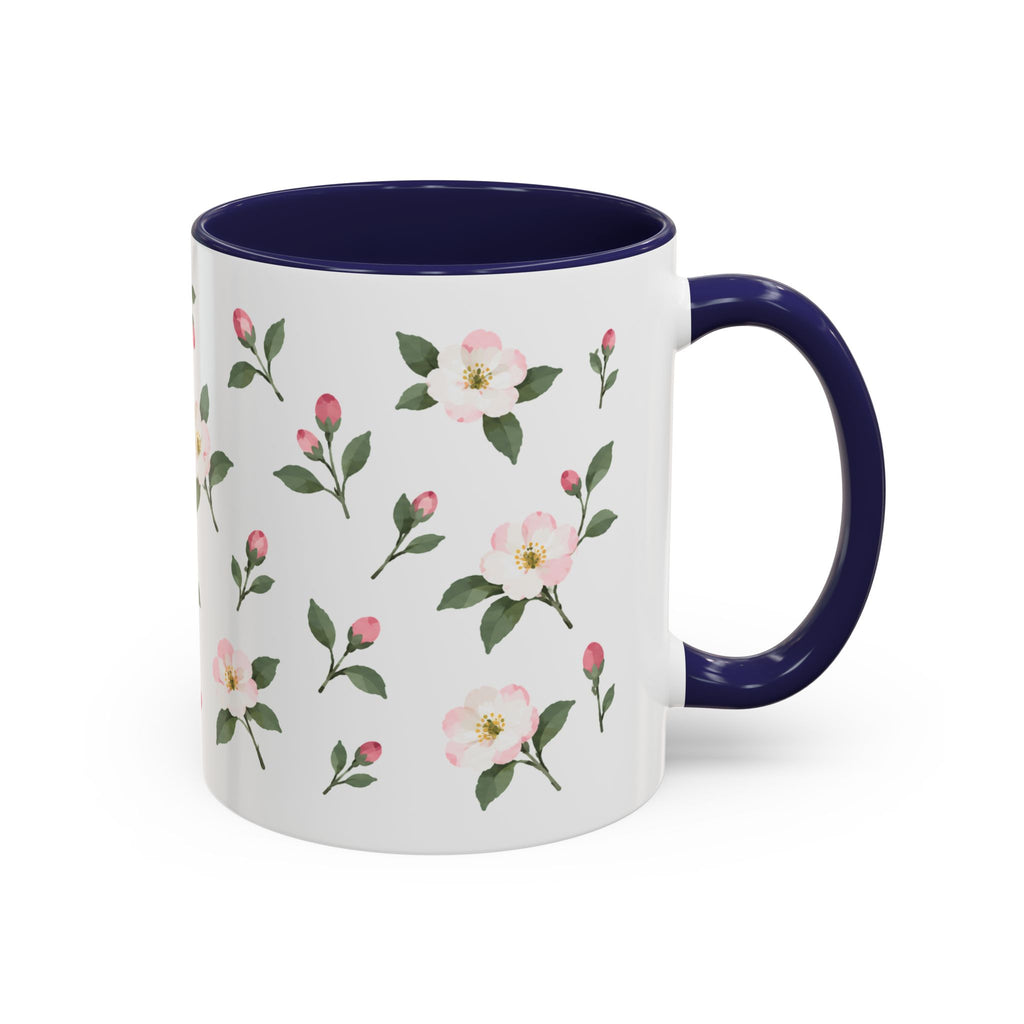 Michigan Apple Blossom Mug, State Flower Floral Coffee Cup, 11oz Botanical Gift