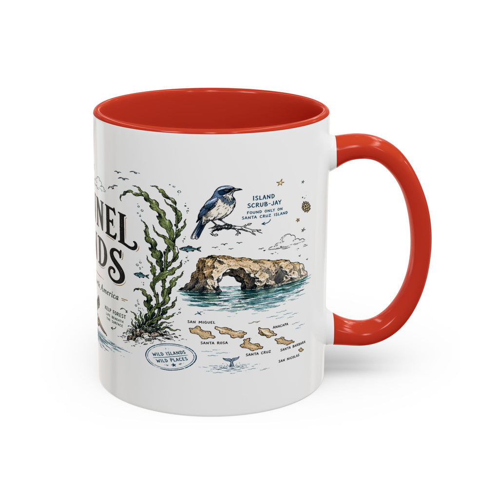 Channel Islands National Park Coffee Mug | California Island Wildlife Marine Gift | Accent Color Ceramic 11oz 15oz