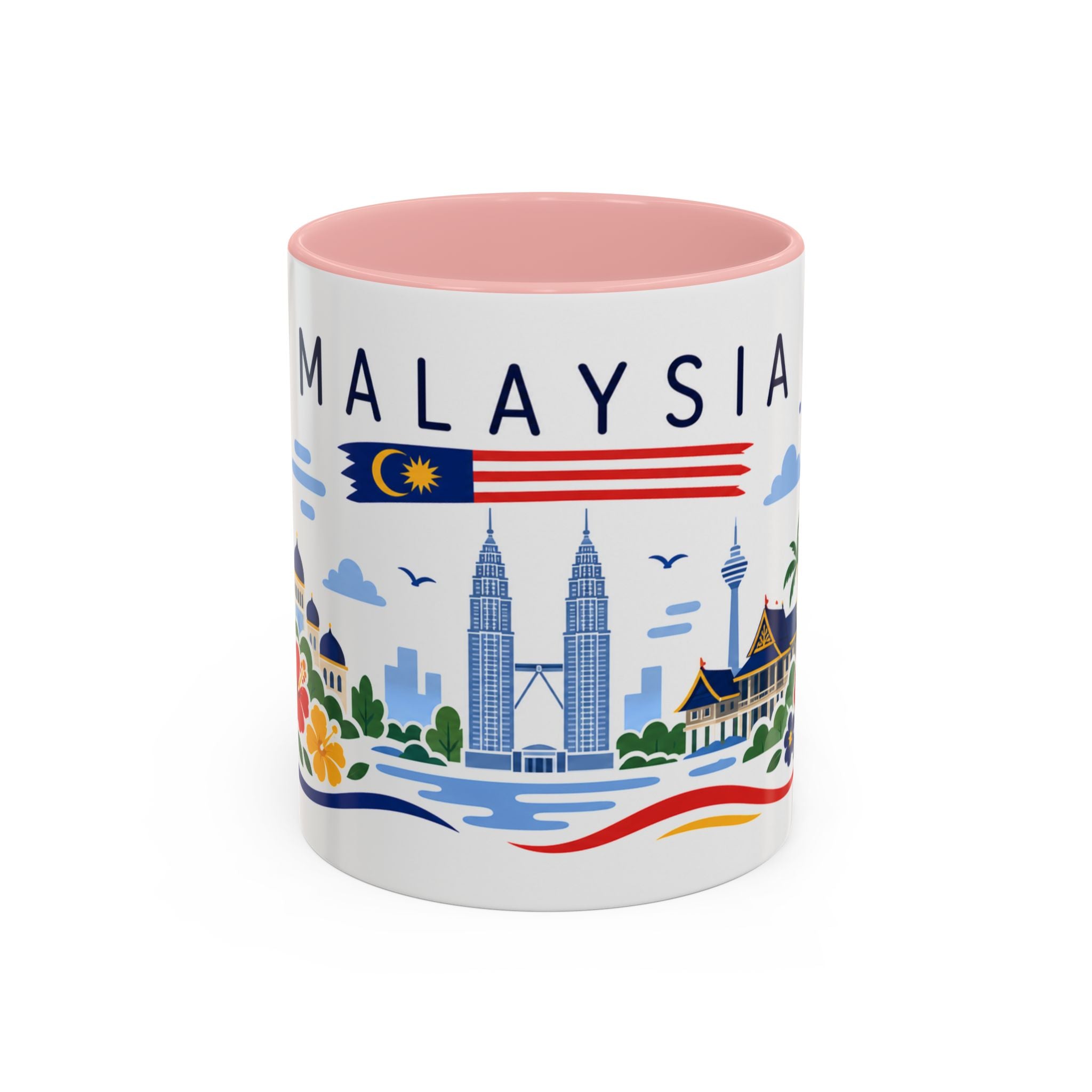 Malaysia Coffee Mug | Travel Souvenir Accent Mug | Country Gift Ceramic Cup 11oz 15oz