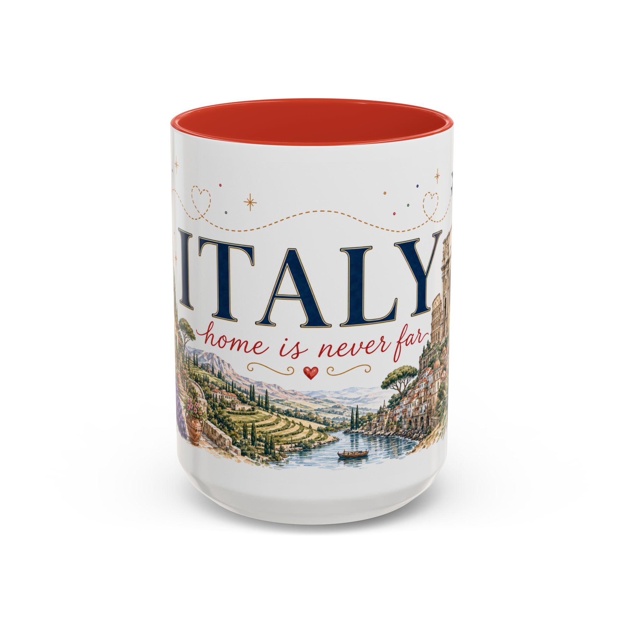 Italy Home Country Mug | Moving Away Gift | Long Distance Friendship | 11 oz 15 oz Accent Mug