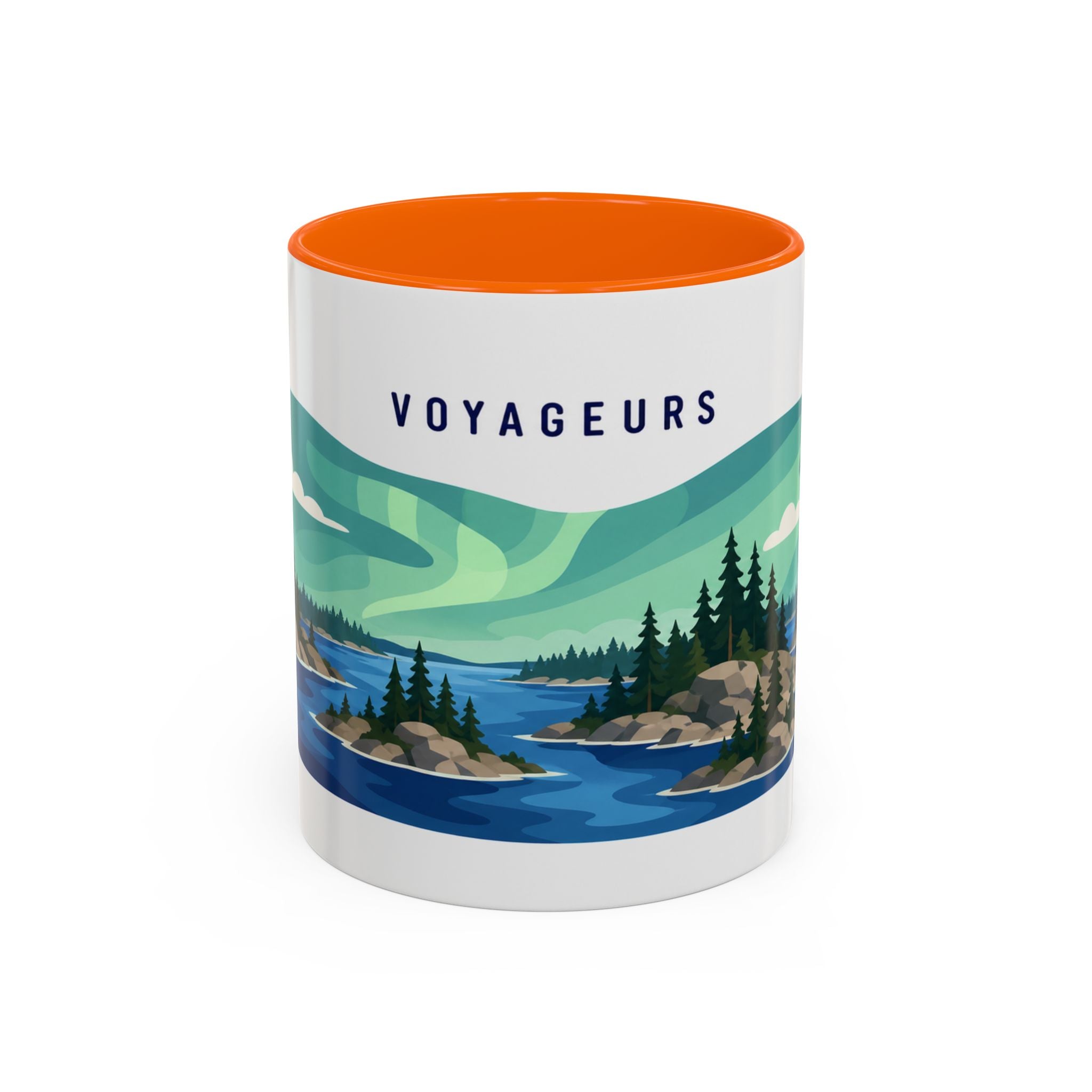Voyageurs National Park Coffee Mug | Solid Color Block Park Souvenir | 11oz 15oz Accent Mug