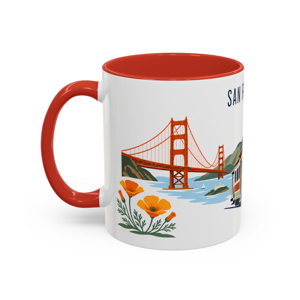 San Francisco Coffee Mug | United States Travel Souvenir | Porcelain Decal City Gift | 11oz 15oz Accent Mug