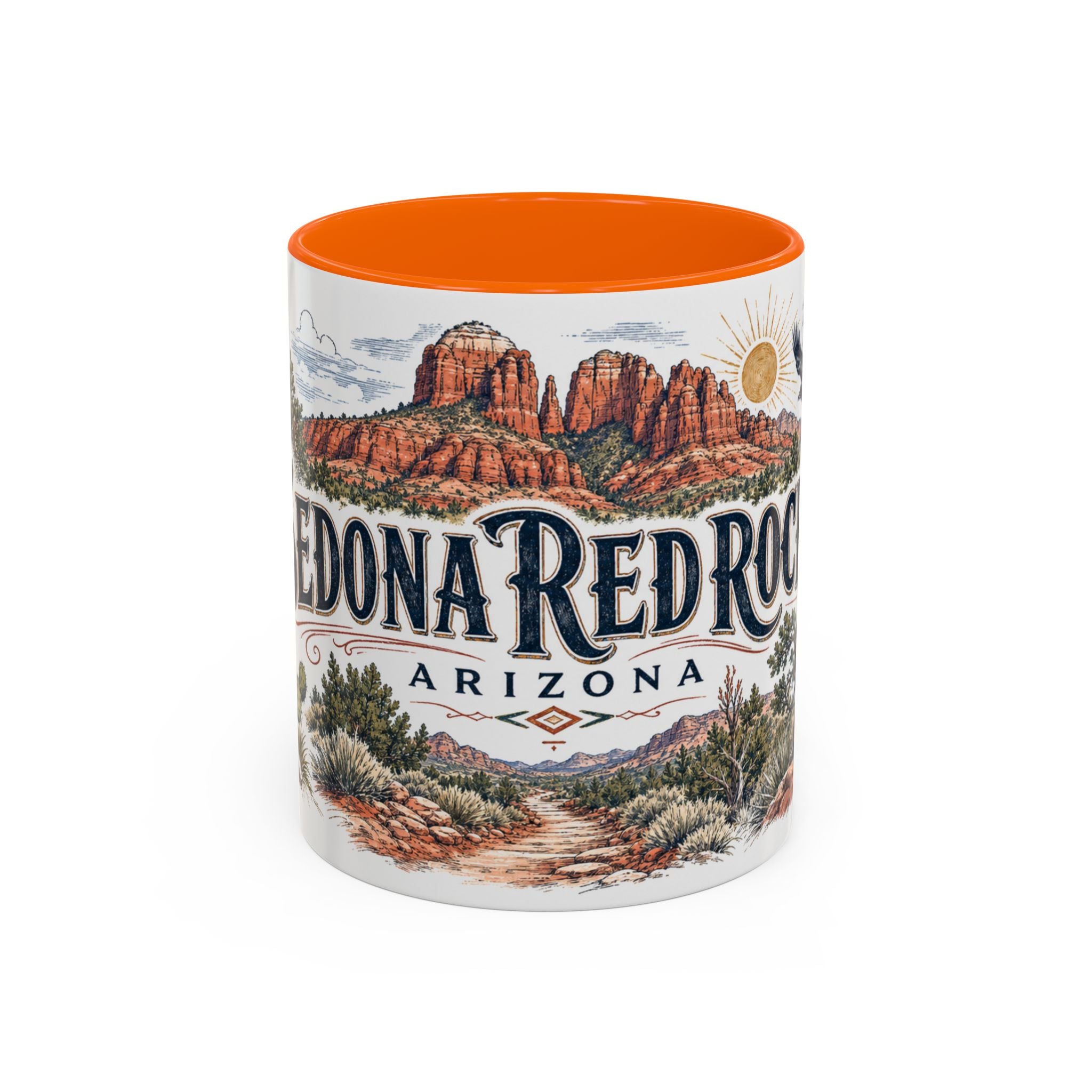 Sedona Red Rocks Mug, Arizona Travel Souvenir, Bucket List Gift, Accent Ceramic Coffee Mug 11oz 15oz