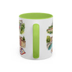 Lyon Illustrated Travel Mug | City Souvenir Accent Coffee Mug | 11oz 15oz Ceramic Cup