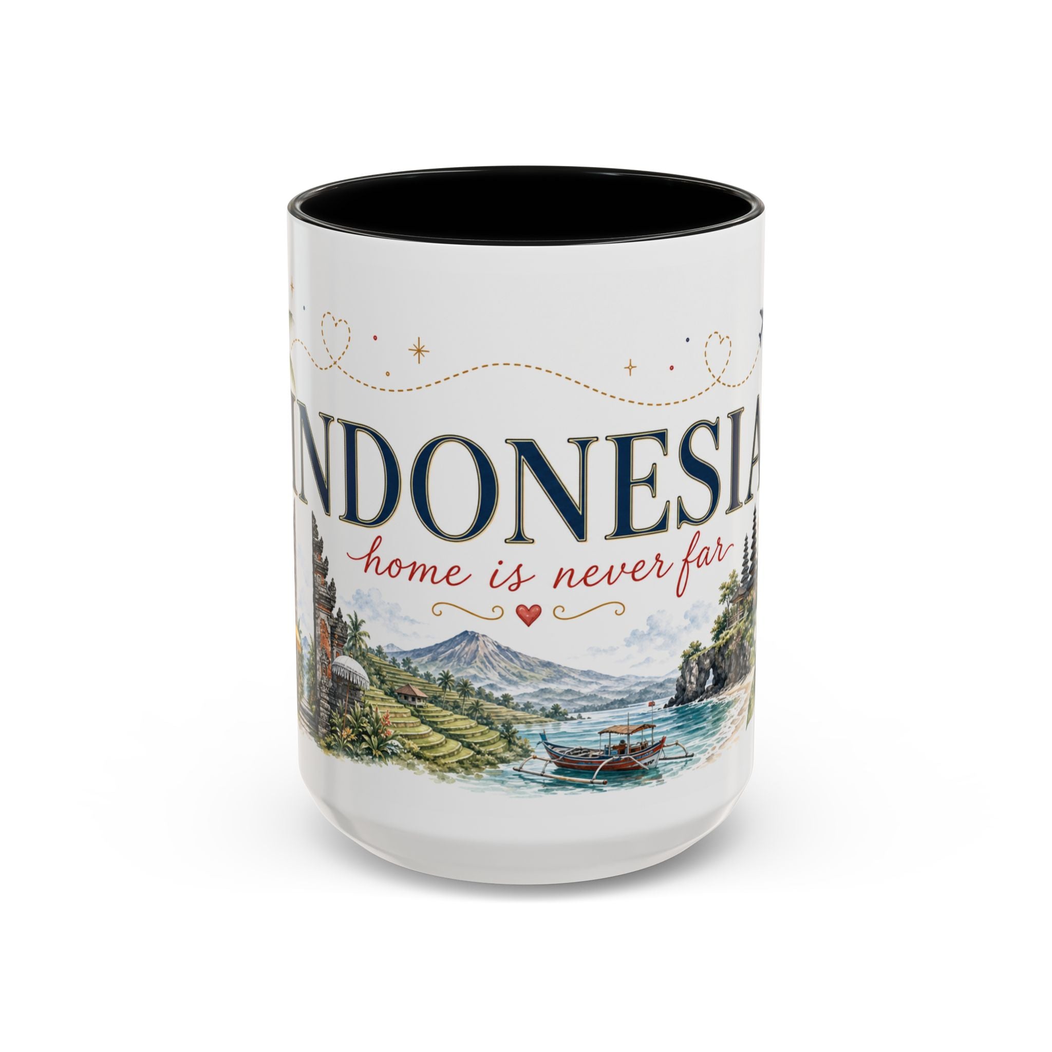 Indonesia Home Country Mug | Moving Away Gift | Long Distance Friendship | 11 oz 15 oz Accent Mug