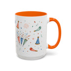 New Year Party Mug | Balloon Popper Watercolor Celebration Gift | Accent Cup 11oz 15oz