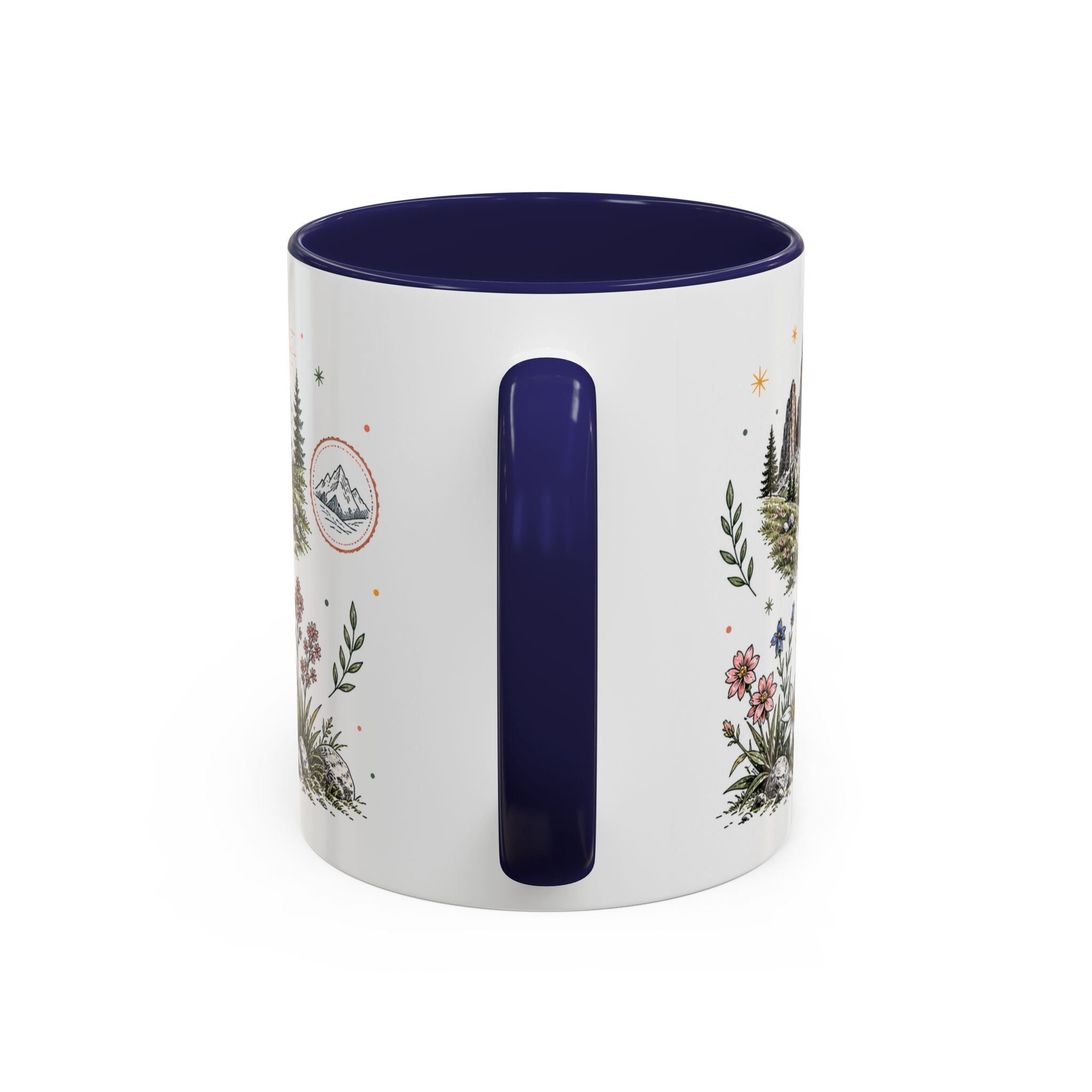 Dolomites Coffee Mug | Travel Destination Souvenir Gift | Accent Color Ceramic 11oz 15oz