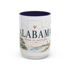 Alabama State Map Mug | Coastal Scenery, Botanical Accents, Homesick Gift