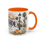 Riverside Coffee Mug | United States Travel Souvenir | Vintage Illustrated City Gift | 11 oz 15 oz Accent Mug
