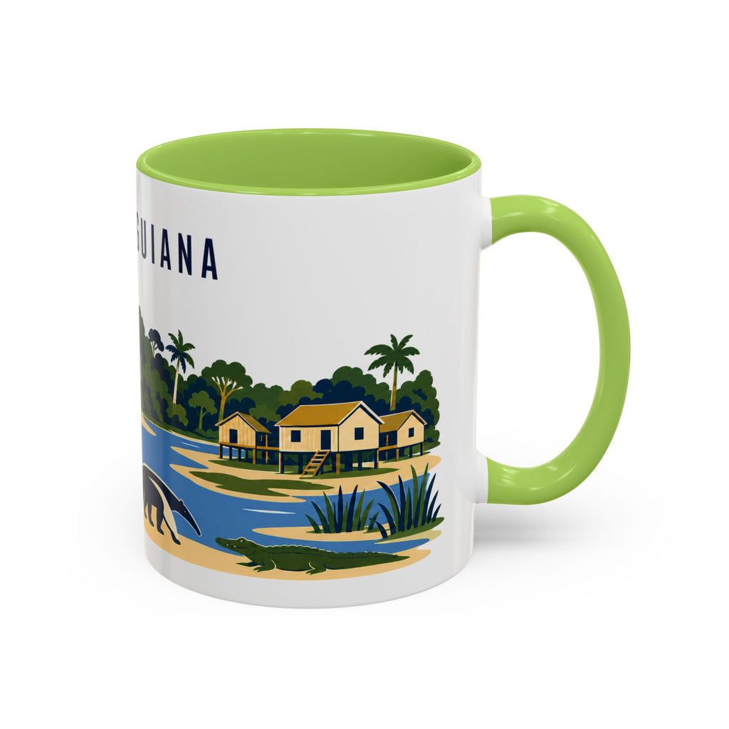 French Guiana Coffee Mug | Travel Souvenir Accent Mug | Country Gift Ceramic Cup 11oz 15oz