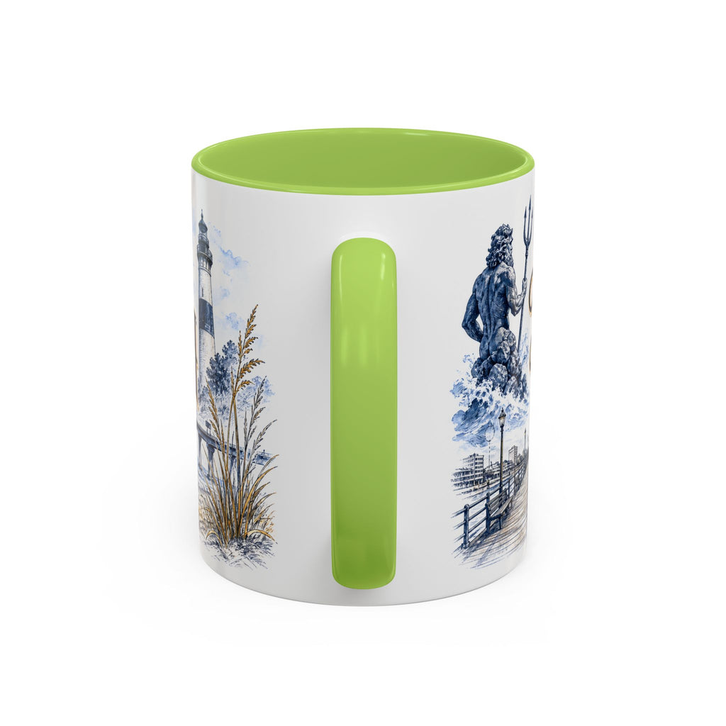 Virginia Beach Coffee Mug | United States Travel Souvenir | Vintage Illustrated City Gift | 11 oz 15 oz Accent Mug
