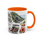 Penang Island Coffee Mug | Malaysia Travel Souvenir | Vintage Illustrated City Gift | 11 oz 15 oz Accent Mug