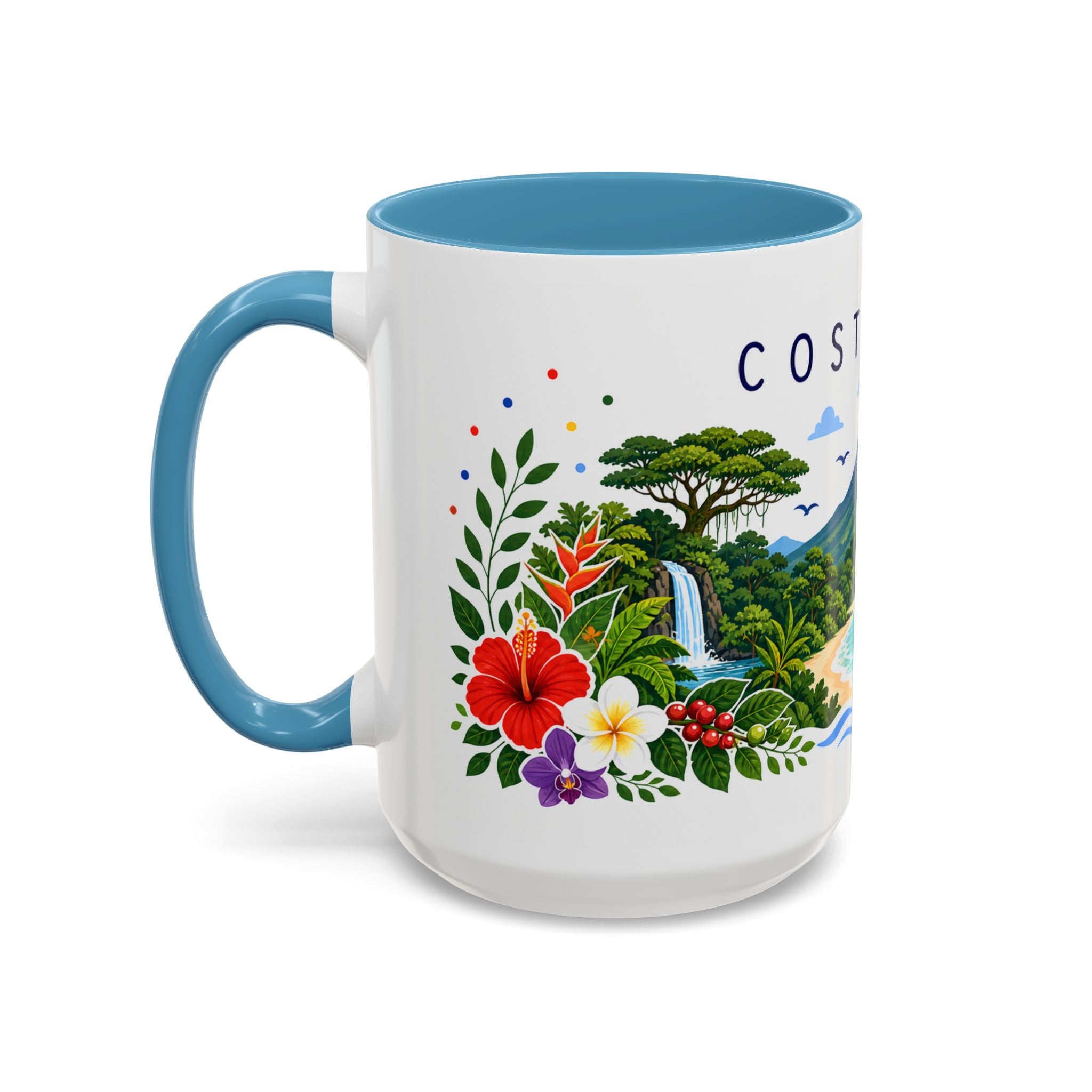 Costa Rica Coffee Mug | Travel Souvenir Accent Mug | Place Gift Ceramic Cup 11oz 15oz