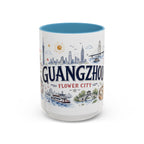 Guangzhou Coffee Mug | China Souvenir Travel Gift | Accent Color Ceramic 11oz 15oz