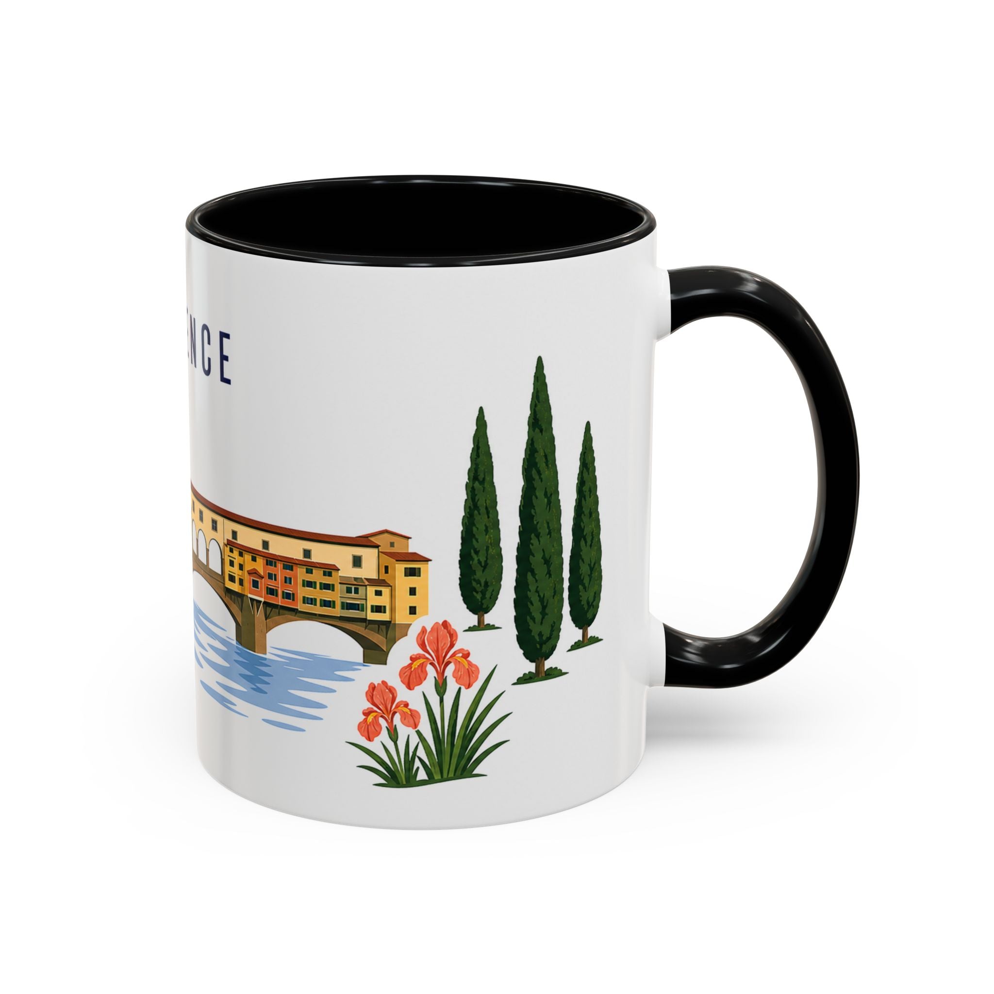 Florence Coffee Mug | Italy Travel Souvenir | Porcelain Decal City Gift | 11oz 15oz Accent Mug