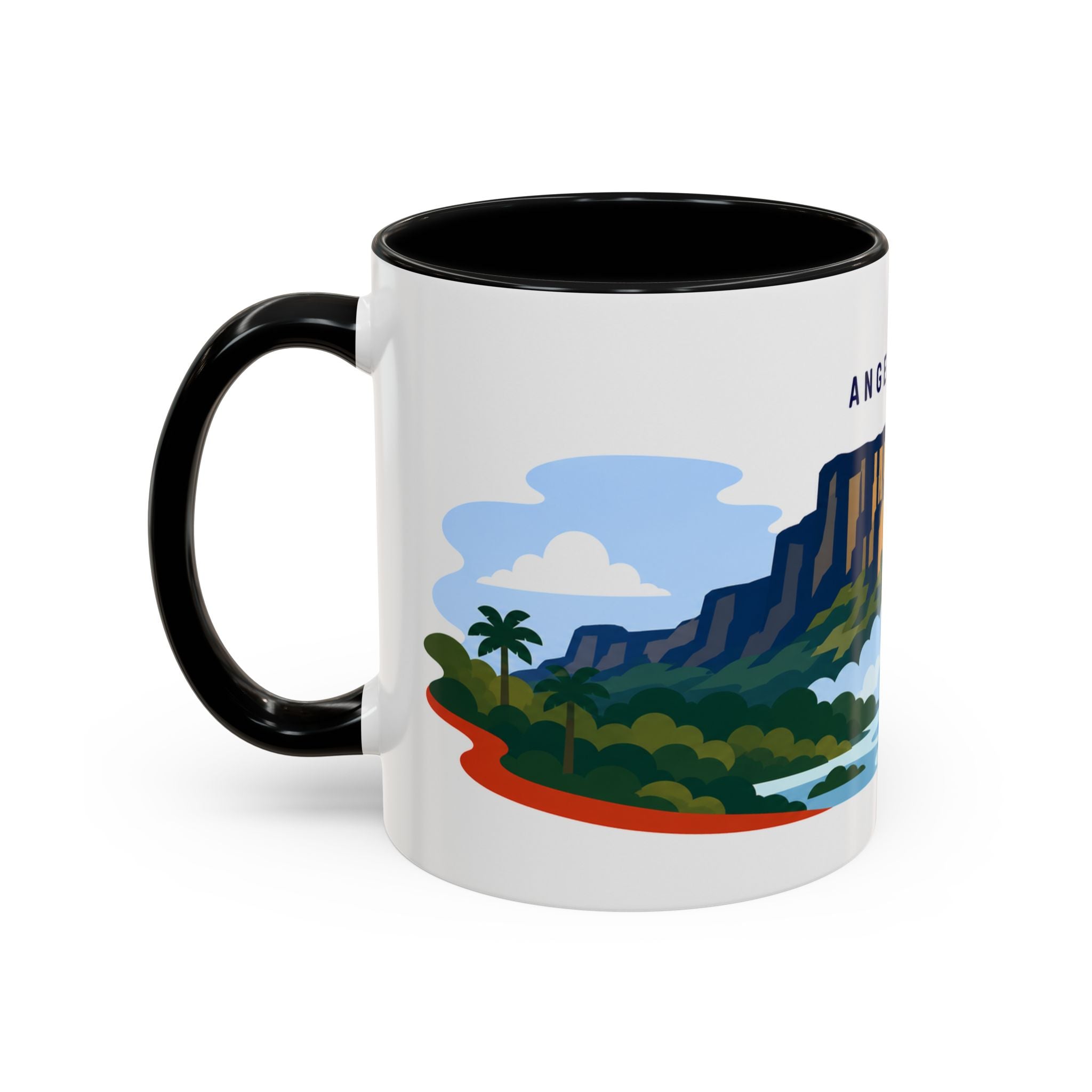Angel Falls Coffee Mug | Travel Destination Souvenir Gift | Accent Color Ceramic 11oz 15oz