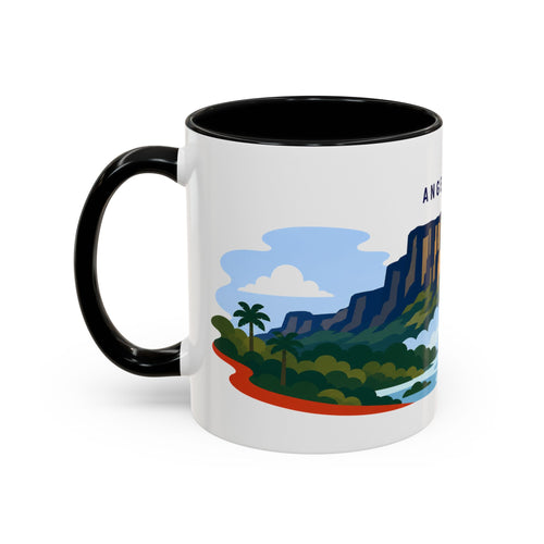 Angel Falls Coffee Mug | Travel Destination Souvenir Gift | Accent Color Ceramic 11oz 15oz