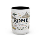 Rome Coffee Mug | Italy Souvenir Travel Gift | Accent Color Ceramic 11oz 15oz