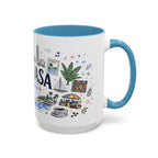 Kinshasa Coffee Mug | DR Congo Souvenir Travel Gift | Accent Color Ceramic 11oz 15oz