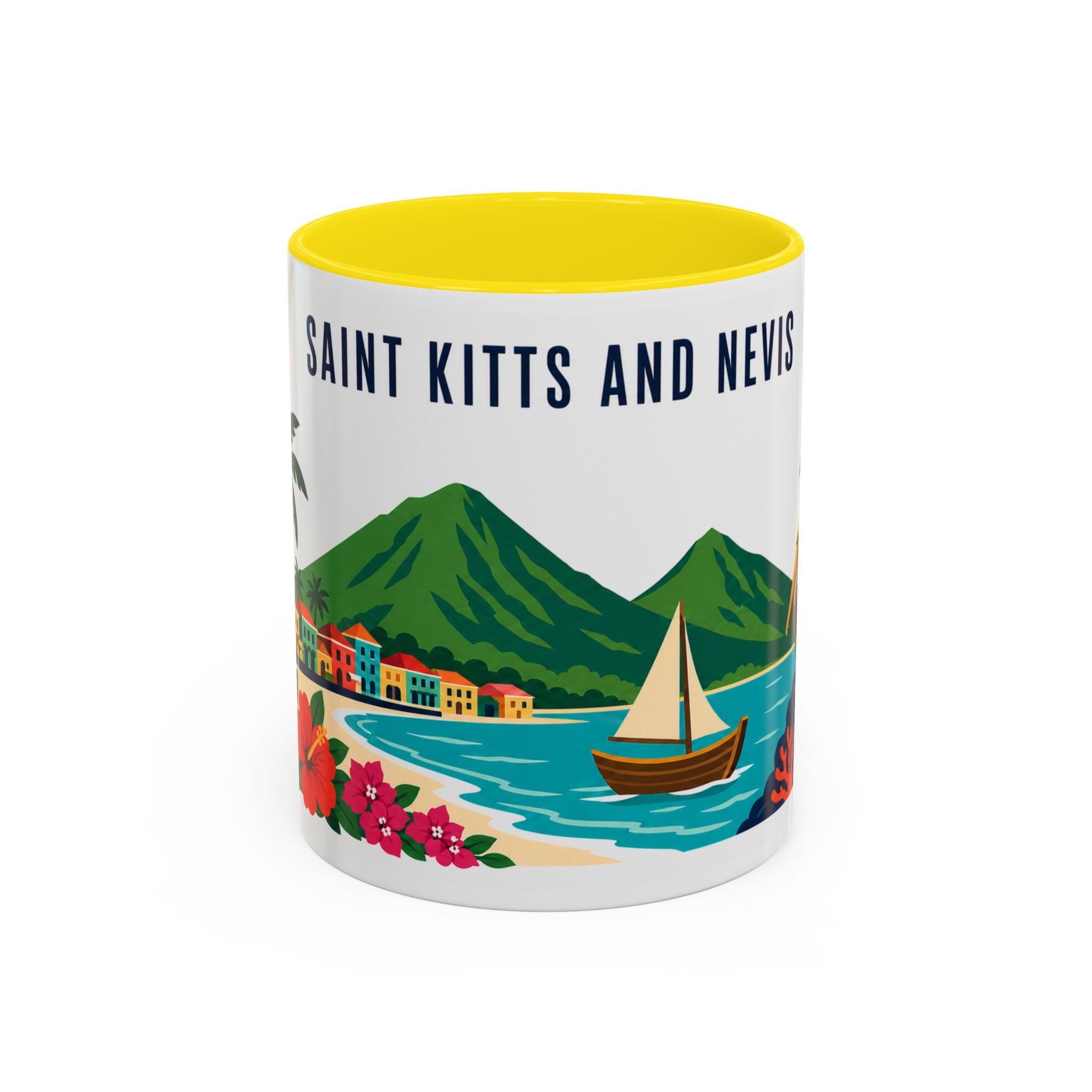 Saint Kitts and Nevis Coffee Mug | Travel Souvenir Accent Mug | Country Gift Ceramic Cup 11oz 15oz