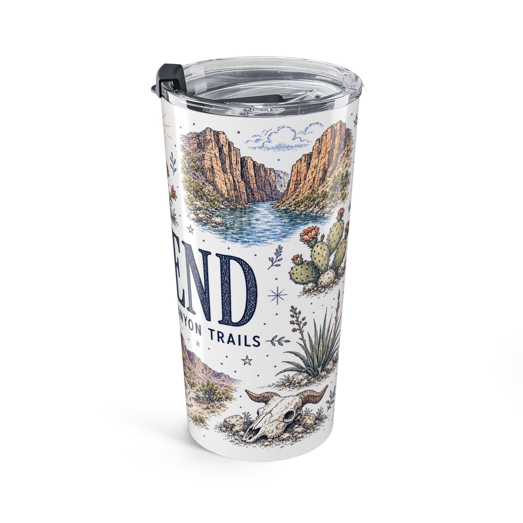 Big Bend National Park 20oz Tumbler | Texas Desert River Canyon Hiking Gift | Insulated Stainless Steel Travel Cup