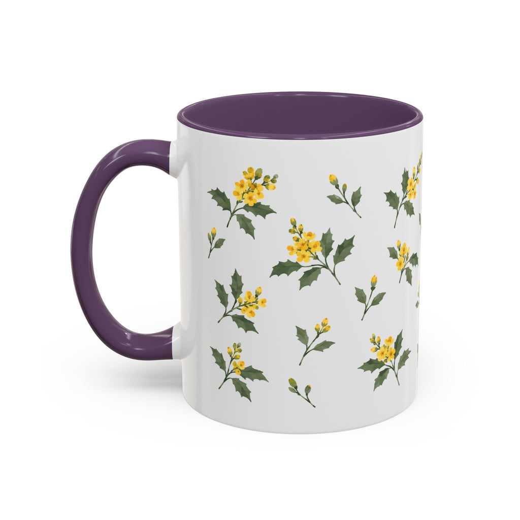 Oregon Oregon Grape Mug, State Flower Floral Coffee Cup, 11oz Botanical Gift