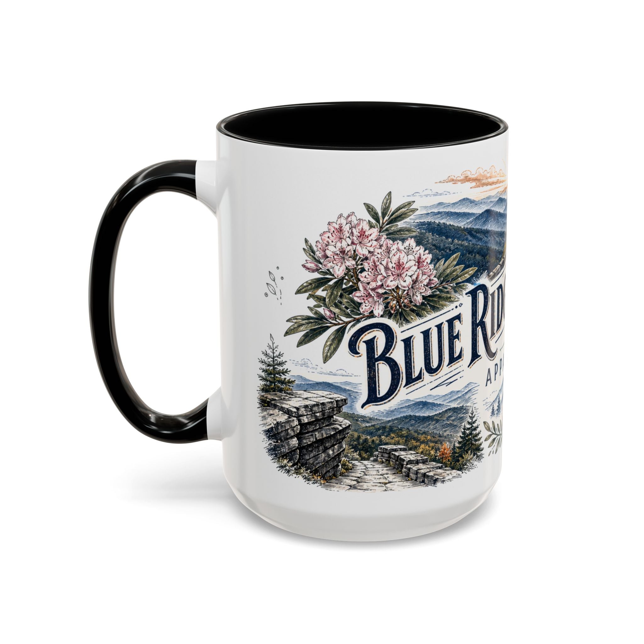 Blue Ridge Parkway Mug, Appalachia Travel Souvenir, Bucket List Gift, Accent Ceramic Coffee Mug 11oz 15oz