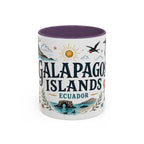 Galapagos Islands Coffee Mug | Travel Destination Souvenir Gift | Accent Color Ceramic 11oz 15oz