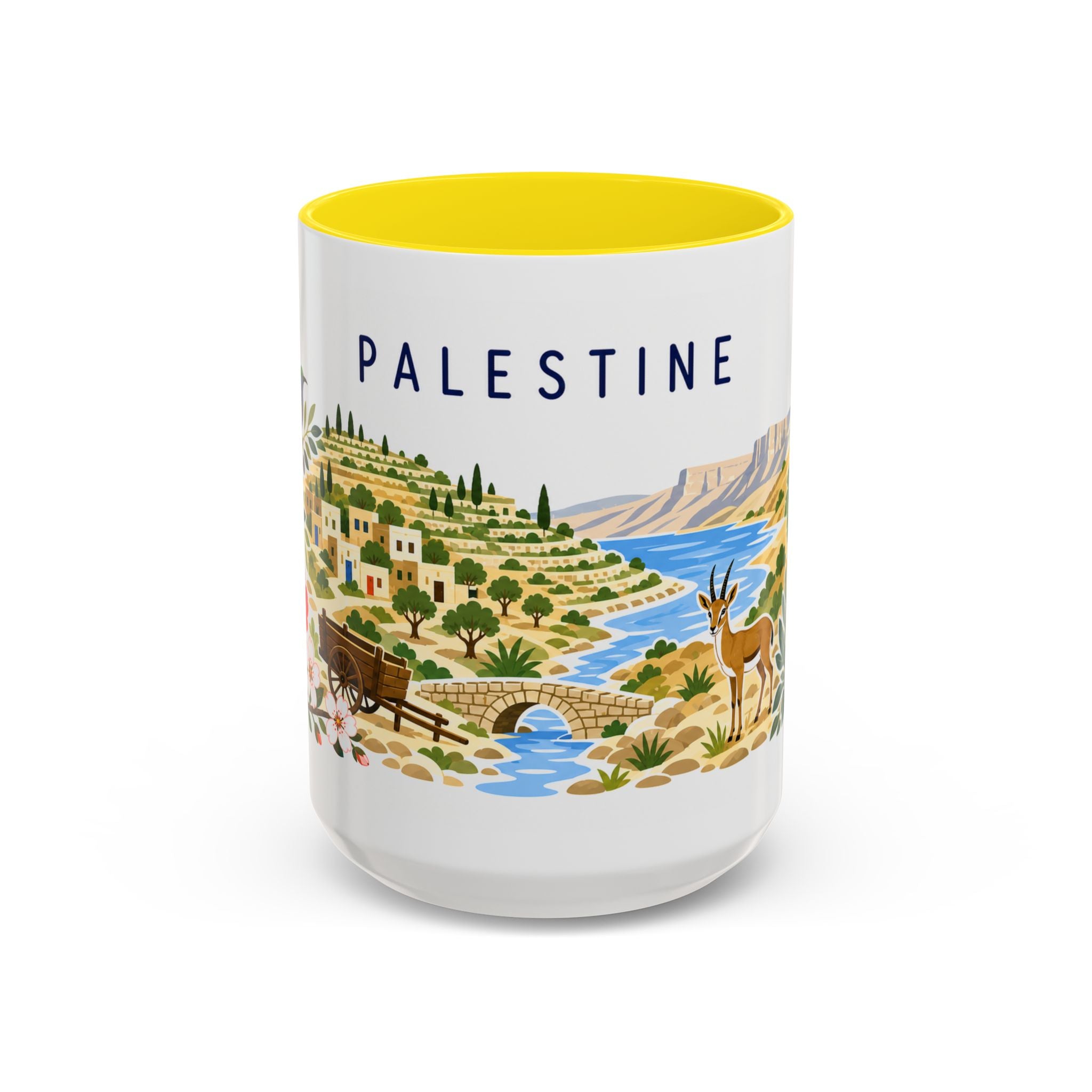 Palestine Coffee Mug | Travel Souvenir Accent Mug | Country Gift Ceramic Cup 11oz 15oz