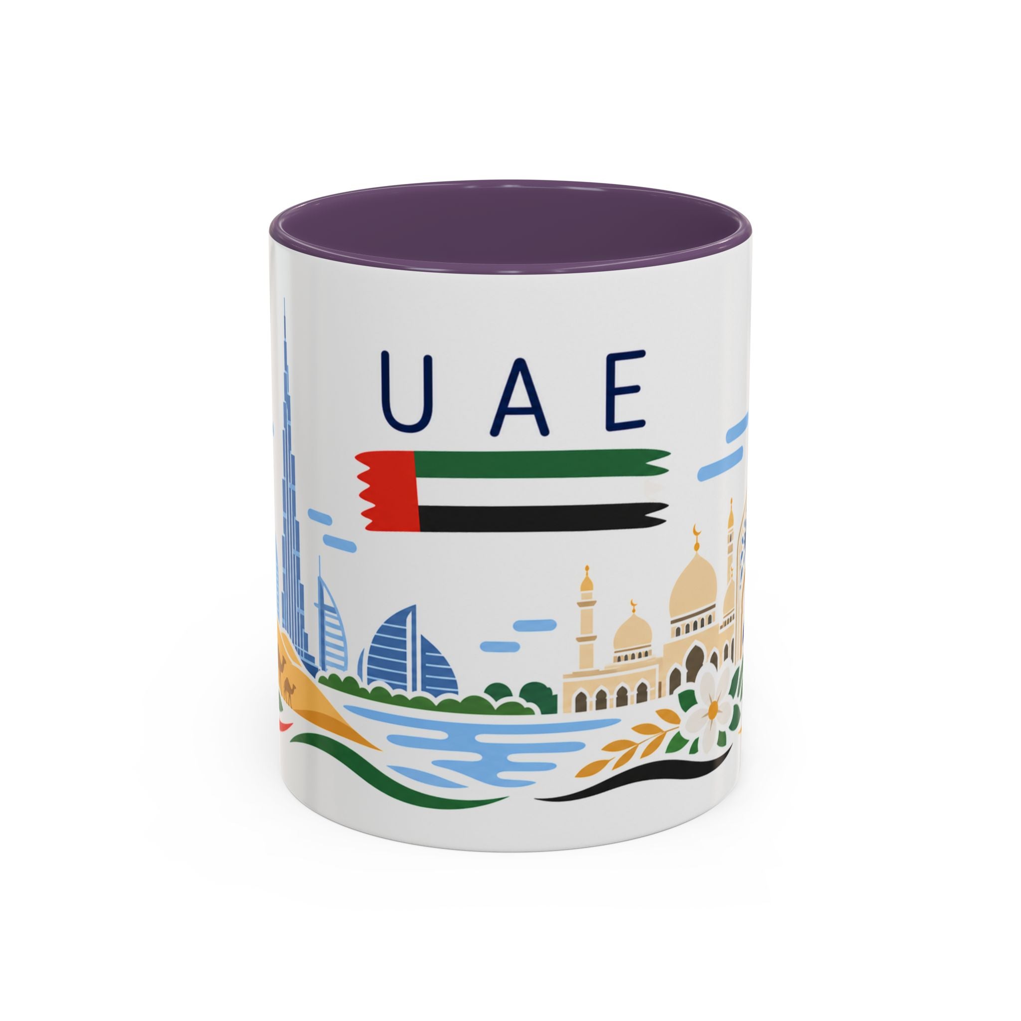 United Arab Emirates Coffee Mug | Travel Souvenir Accent Mug | Country Gift Ceramic Cup 11oz 15oz