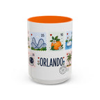 Orlando Coffee Mug | Postage Stamp Collage Mug | Travel Souvenir Accent Cup 11oz 15oz