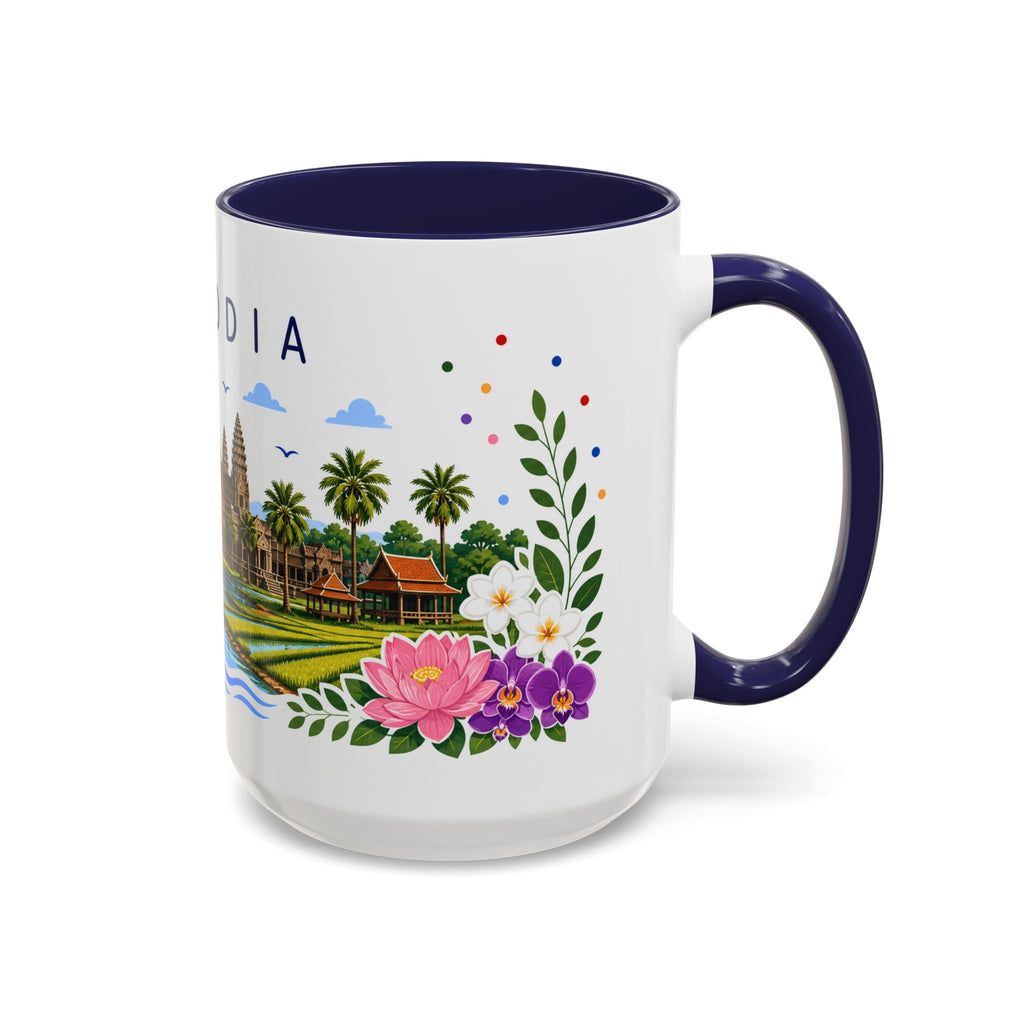 Cambodia Coffee Mug | Travel Souvenir Accent Mug | Place Gift Ceramic Cup 11oz 15oz