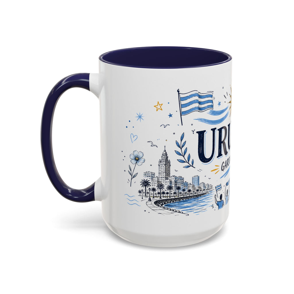 Uruguay Soccer Coffee Mug | World Cup Fan Gift | Accent Color Ceramic 11oz 15oz Match Day Cup