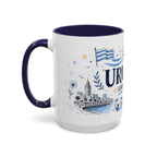 Uruguay Soccer Coffee Mug | World Cup Fan Gift | Accent Color Ceramic 11oz 15oz Match Day Cup